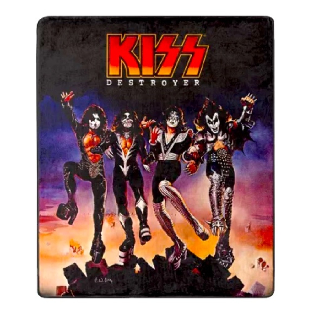 KISS Classic Rock Band Luxury Throw Blanket, 60" x 70"